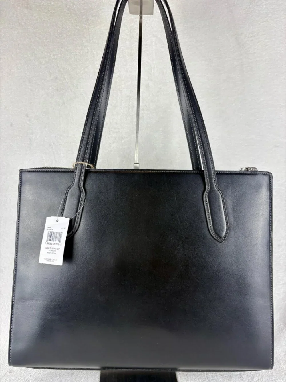 Coach NWT Nina Tote in Black Refined Leather - Picture 2 of 16